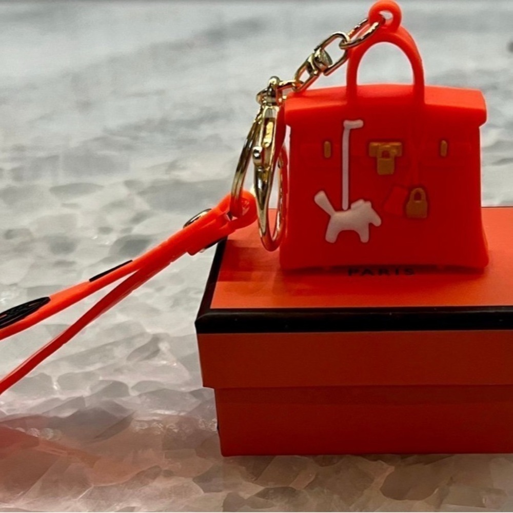 Mini 3D Silicone Bag Charm Keychain with Gift Box